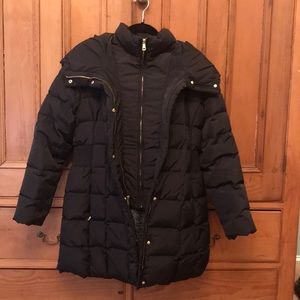 Heavy Winter Puffer Coat. Black Cole Haan